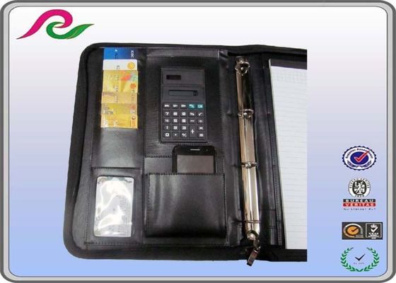 customized A5 magnet closure loose leaf notebook with calculator