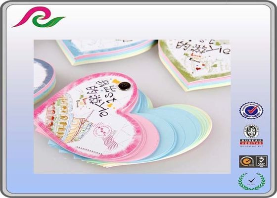 80gsm writing paper pink heart Shaped Sticky Notes of Offset printing