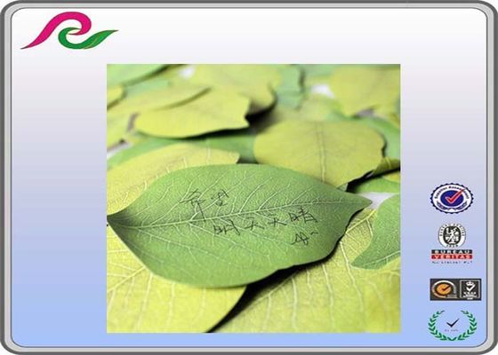 Green ink offset printing fresh leaf shape decoration sticky notes