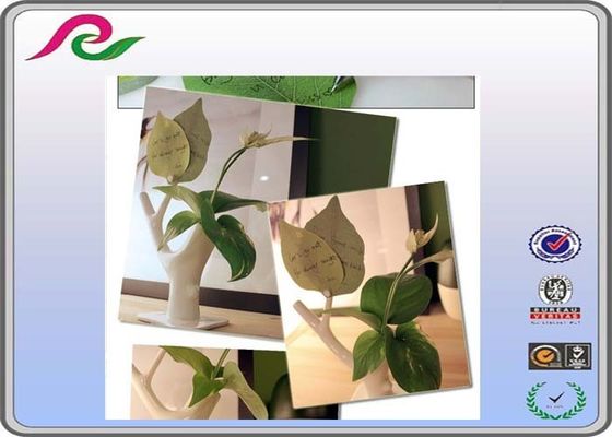 Green ink offset printing fresh leaf shape decoration sticky notes