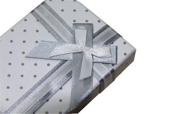 Cardboard Folded Press Paper Gift Boxes With Lid And Ribbon Butterfly Bow