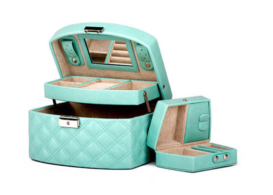 Multifunction Lockable watch and jewelry box for girls pink , green color