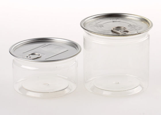 Sealing Clear Plastic Cylinder Airtight Easy-open Plastic PET Beverage Cans