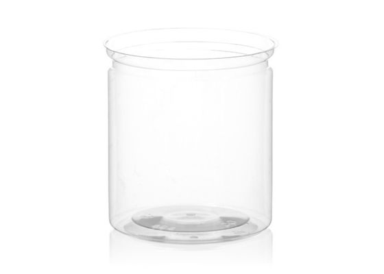 Heat Protection Clear Plastic Cylinder PET Easy Open Lid Canned Package