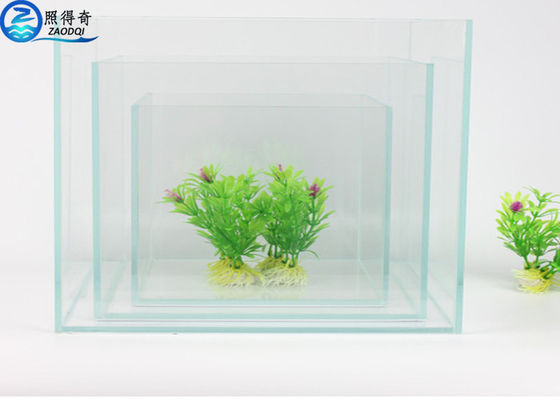 Durable Clear Glass Square Fish Tank / Aquarium Fish Tank for Commercial Decoration