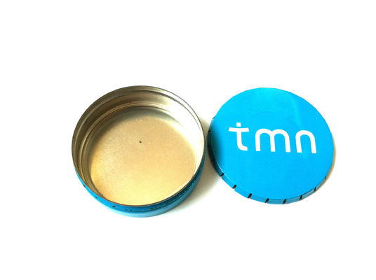 Blue Metal Food Grade Tin Containers , Gear Lid Candy Packaging Box