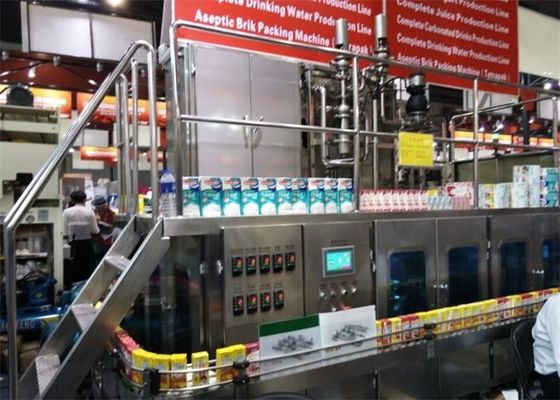 Aseptic Beverage Filling Line For Brick  Carton Box 500 - 1000ml