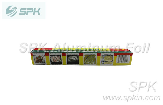Food grade household aluminum foil roll in food packing with color box package