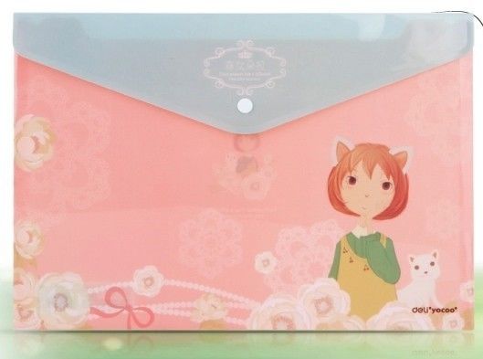 A4 cartoon PP File Folder recycled material folders printed document bag