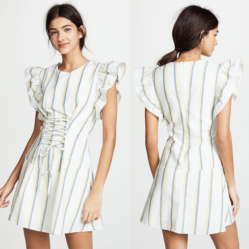 Woman Dress Summer 2018 Striped Casual Designer Womens Dresses