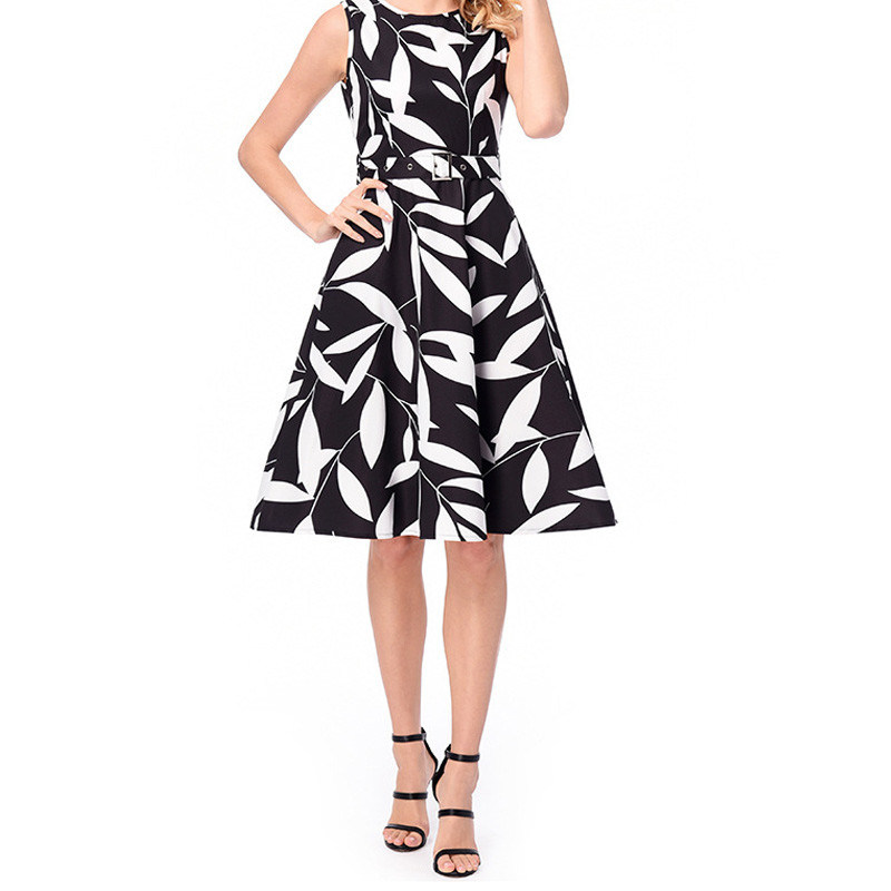 Women Sleeveless Casual Print Dress