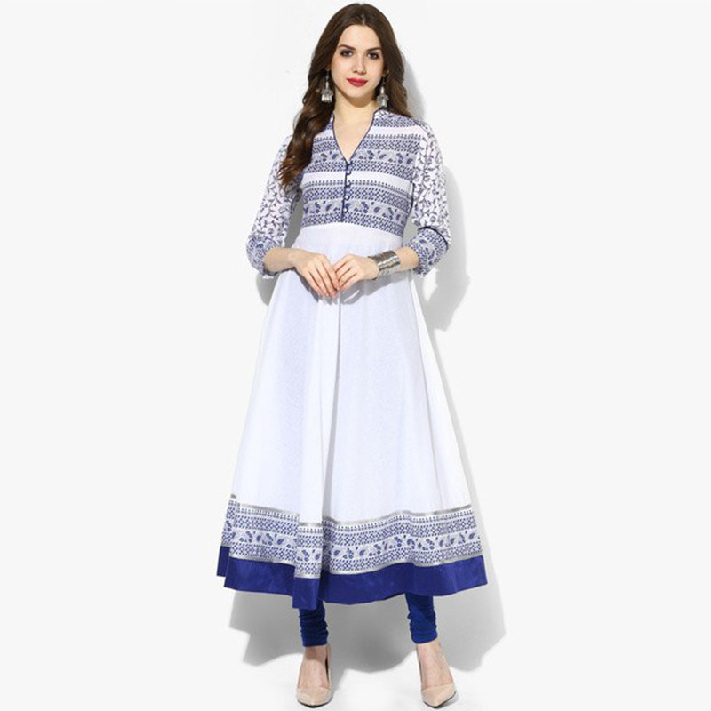 floral printed long sleeve pakistan nation dress