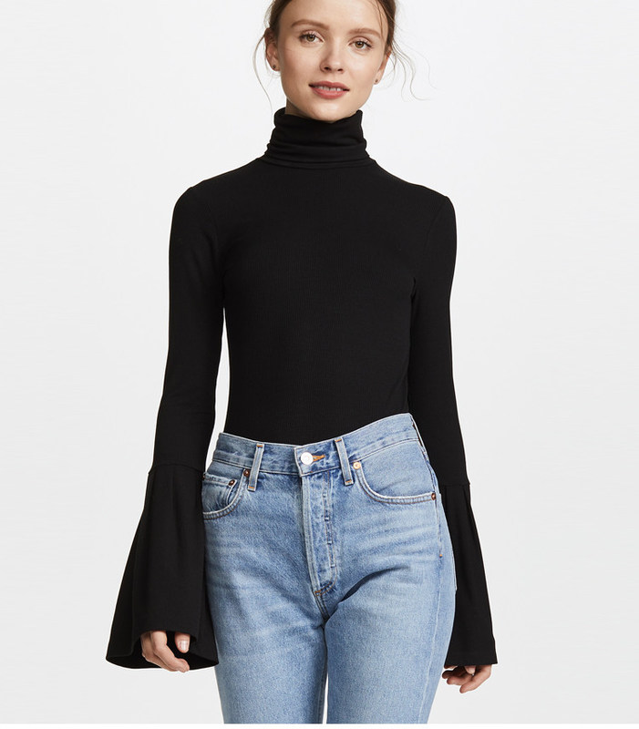 Clothing Women Long Bell Sleeve T Shirt Women