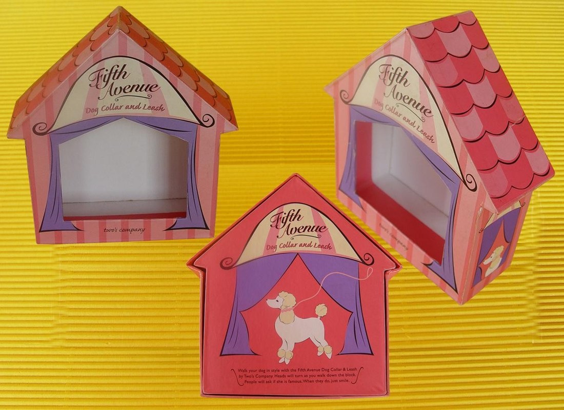 House Shaped Box - Dog Scaf Personalized Packaging Boxes with Windows Opening