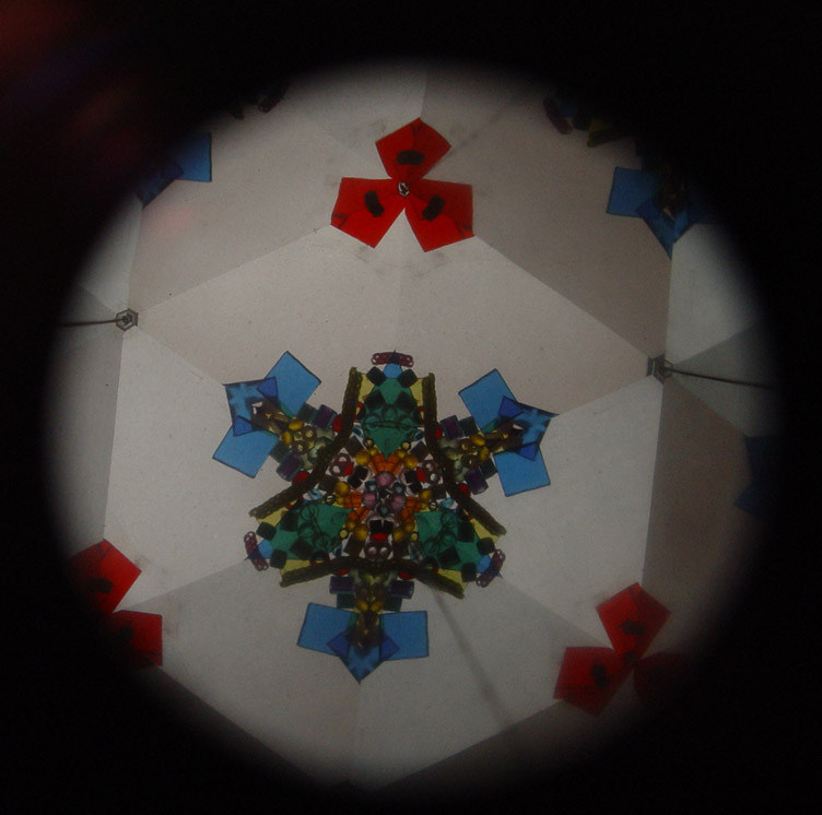 Handmade Paper Kaleidoscopes Gifts Toys with Plastic Beads or Glass Beads