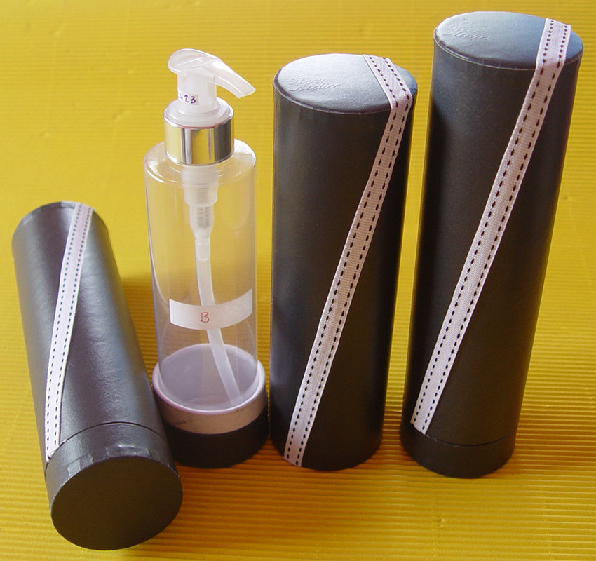 Recycled Paper Bottole Packaging Tube Box for Comestics, Perfume Candle Packaging
