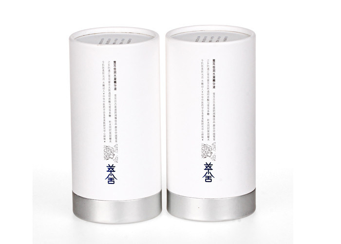 Cylindrical Cream Bottle Box Packaging  Paper Tube Bottom With Foam Pad