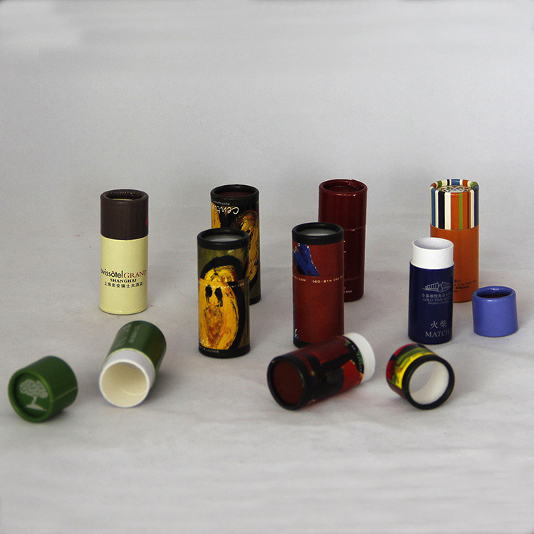CMYK Color Paper Tube Packaging Matt Lamination Paper Cosmetic Container