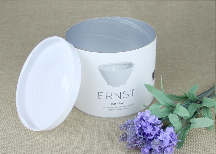 Round Cardboard Paper Tubes Packing With Movable PP Caps For Gift