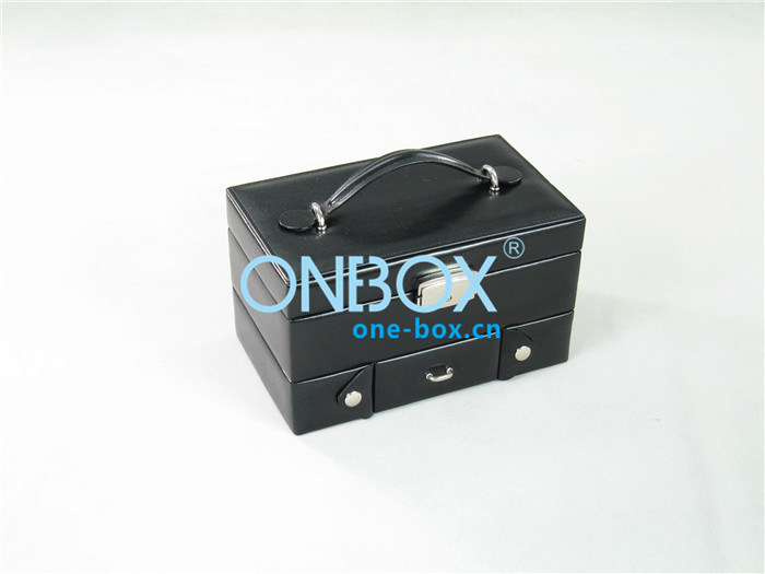 Elegant handicraft Luxury Packaging Boxes , Leather jewelry and cosmetic case for women
