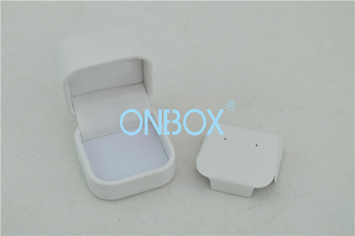 Women Earring Packing Unique Tiny White PU Jewelry Packaging Boxes Removable Insert