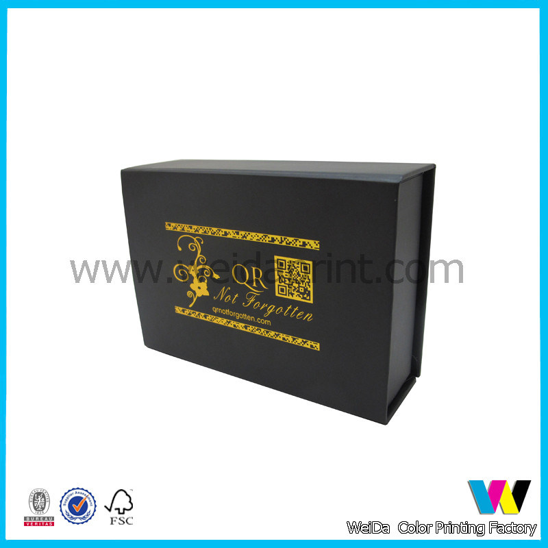 Hard Cardboard Paper Packaging Box with Black Sponge Tray Inside