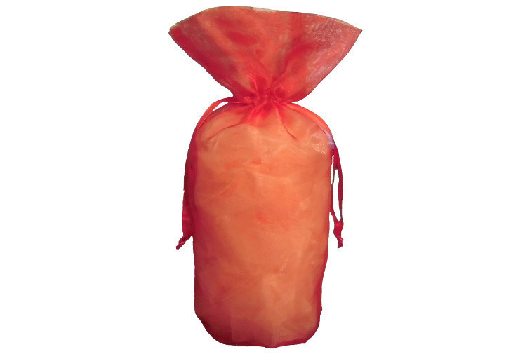 Lovely Red Organza Drawstring Pouch Recyclable For Gift Packing