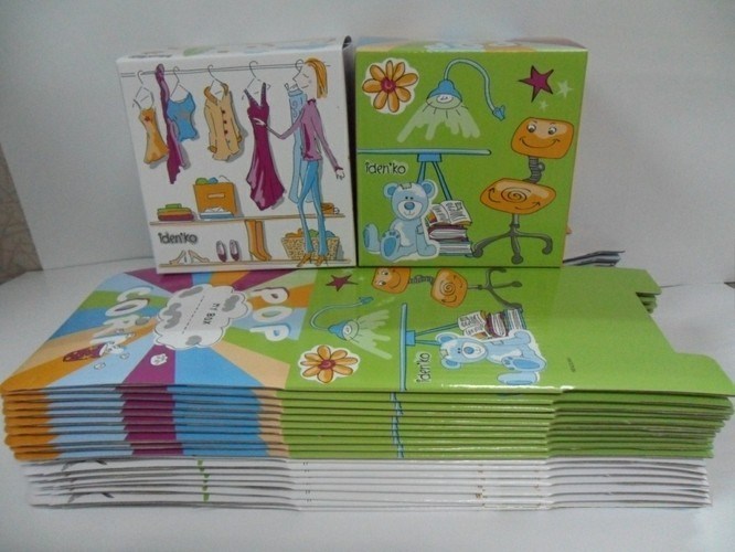 Stationery Kraft Paper Cardboard Packing Boxes With 3 Layers , Folded Paper Color Box