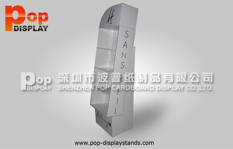 Creative Flooring Cardboard Pallet Display Rack For Gift Box / Note Book / Magazine