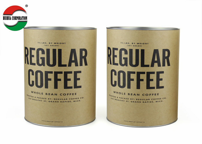 Coffee Packaging Foil Lined Silver Movable Cover Paper Canister