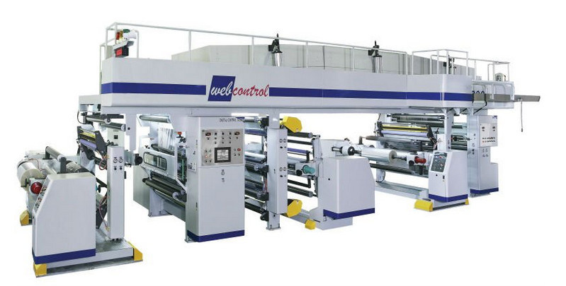 Two Unwinders Plc Dry Laminating Machine For Plastic Film or Paper Rolls