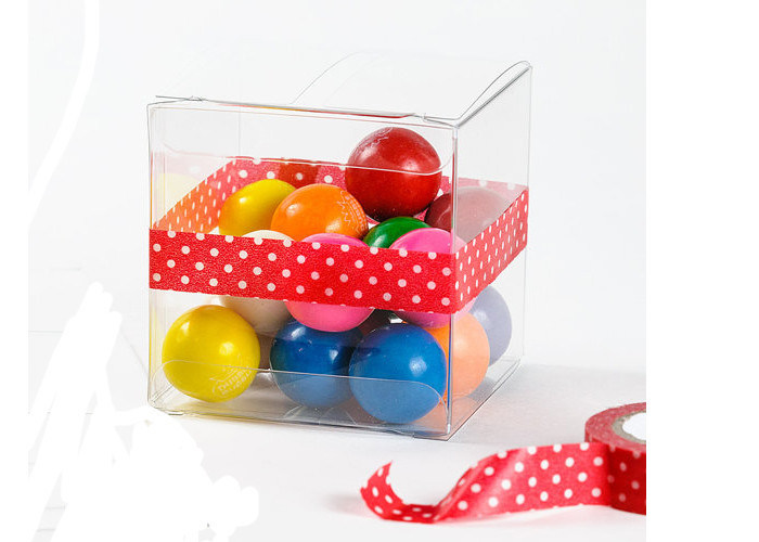 CMYK / Pantone Plastic Packaging Boxes , Recyclable clear pp cube box