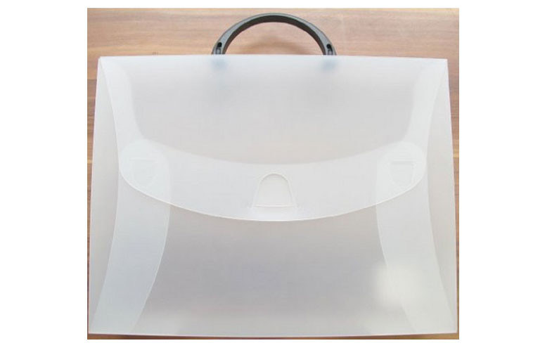 Plastic Document Folder 30mm Elastic Closure , A4 Clear Document briefcase box file