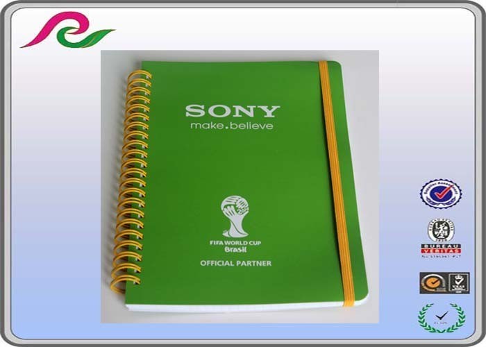 coated paper cover A5 / A3 / A4 Spiral bound Daily writing notebooks , 80 gsm