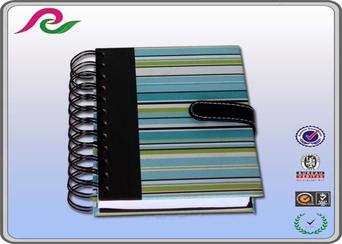 A5 hardcover Spiral Bound Notebooks / composition notebook with button
