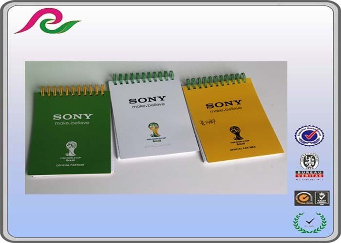 Coated paper cover A6 school Recyclable spiral wire sticky notes 50 sheets