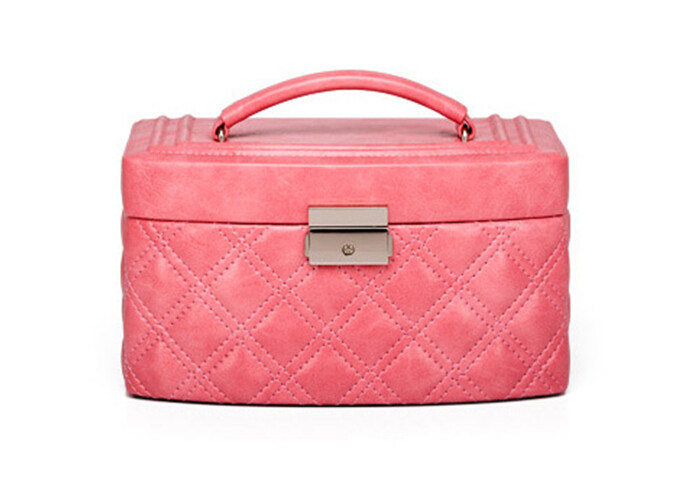 Multifunction Lockable watch and jewelry box for girls pink , green color