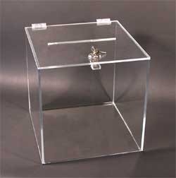 Fashion Custom Clear Acrylic Display Box With Lid , Silk Screen Printing