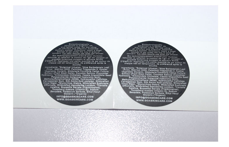 Silver Printing Vinyl Car Sticker , Cosmetics Package Bottle Lable